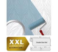 Papier peint baroque EDEM 83003BR60 Papier peint intissé à peindre texturé avec un dessin graphique mat blanc 26,50 m2.