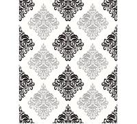 Papier peint baroque EDEM 85024BR20 papier peint vinyle lisse avec des ornements et des accents métalliques blanc noir argent 5 33 .