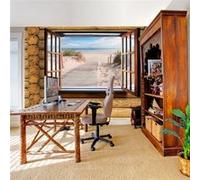 Papier peint Beach outside the window-Taille L 400 x H 280 cm Imprimé