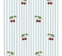 Papier peint bébé Dekornik Little Cherries On Stripes Bleu 280x50 cm