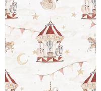Papier peint bébé Dekornik Marry Go Round Rouge 280x50 cm