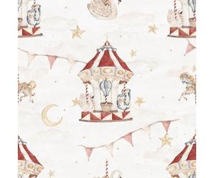 Papier peint bébé Dekornik Marry Go Round Rouge 280x50 cm