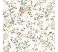 Papier peint bébé Dekornik Meadow Friends With Ducks And Bunnies Beige 280x50 cm