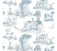 Papier peint bébé Dekornik Old English Sketches Bleu 280x100 cm