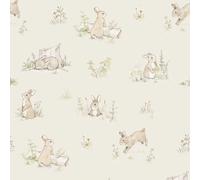 Papier peint bébé Dekornik Rabbit Day Beige 280x50 cm