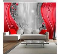 Papier peint Behind the curtain of red-Taille L 200 x H 140 cm Imprimé