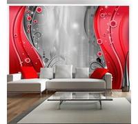 Papier peint Behind the curtain of red-Taille L 300 x H 210 cm Imprimé G