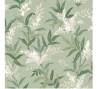 Papier peint - BELGRAVIA - Olivia - Floral - Vert sauge - 10 m x 53 cm