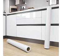 Papier peint blanc brillant effet paillettes autocollant 45 cm × 3 m vinyle décor comptoir de cuisine armoire amovible imperméable