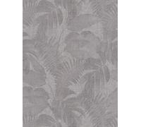 Papier Peint Boho Jungle Avec Aspect Lin - Marron, Gris, Beige