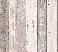 A.S. Création Papier Peint Bois Elements Papier peint intissé - 10,05m x 0,53m - Brun Crème Fabriqué en Allemagne 855053 8550-53