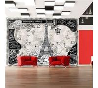 Papier peint Bonjour Paris-Taille L 400 x H 280 cm Imprimé