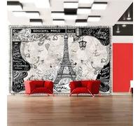 Papier peint Bonjour Paris-Taille L 100 x H 70 cm Imprimé G