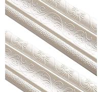 Papier peint bordure auto-adhésive mousse frontière moulure garniture 3D Autocollant de bord mural étanche 2, 35m 2pcs Style 2, moulage de moulage
