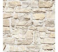 Papier peint brique Papier peint pierre Papier peint imitation brique Tapisserie imitation brique Tapisserie imitation pierre Papier peint intissé Beige / crème Jaune 363703 | Papier peint pas cher