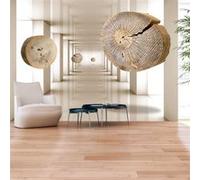 Papier peint Cercles de bois volants-Taille L 200 x H 140 cm Imprimé G