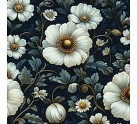 Papier Peint Chambre Adulte 3D Motifs Fleurs Rouge Blanc Feuilles Durable Résistant à l'Eau et Nettoyage Facile Idéal pour Salon Bureau ou Salle de Jeux Papier Peint Autocollant 60 cm x 500 cm