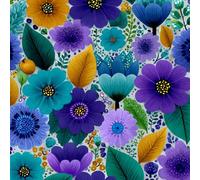 Papier Peint Chambre Adulte 3D Motifs Fleurs Rouge Bleu Feuilles Durable Résistant à l'Eau et Nettoyage Facile Idéal pour Salon Bureau ou Salle de Jeux Papier Peint Autocollant 60 cm x 500 cm