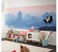 Papier Peint Chambre Princesse Mulan 300x100 Cm Disney Mural Panoramique Bleu
