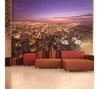 Papier peint Chicago ambiance de nuit-Taille L 200 x H 154 cm Imprimé