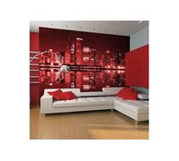 Papier peint Chicago couleur du vin rouge-Taille L 350 x H 270 cm Imprimé