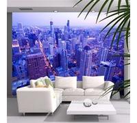 Papier peint Chicago : lumières timides au crépuscule-Taille L 250 x H 193 cm Imprimé