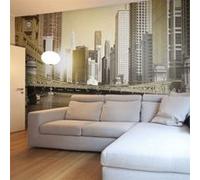 Papier peint Chicago's bridge (vintage effect)-Taille L 200 x H 154 cm Imprimé