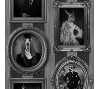 Papier peint - Muriva - Les chiens dans les Cadres - Non Motif concordant - Lavable - 53cm x 10m