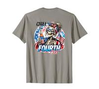 Papier Peint Chill The Fourth Out Patriotic Skeleton T-Shirt