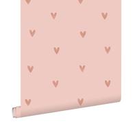 papier peint coeurs rose 53 cm x 10.05 m - ESTAhome