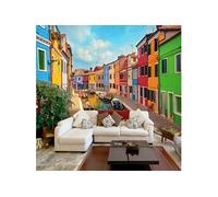 Papier peint Colorful Canal in Burano-Taille L 400 x H 280 cm Imprimé G