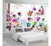 Papier peint Colorful tulips-Taille L 100 x H 70 cm Imprimé