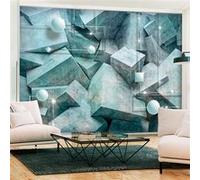 Papier peint - Concrete Cubes (Green) - 350x245 (52187)