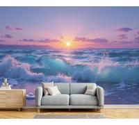 Papier Peint Coucher De Soleil Onirique Sur L'Océan 300x210cm Murale Photo