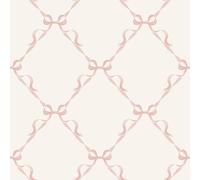 Holden - Papier peint minimaliste avec nœud pour chambre d'enfant, crèche, salle de jeux, décoration murale de bébé fille, crème/rose (14032)