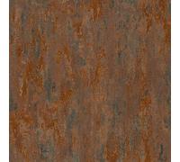 Papier peint cuivre effet rouille chocolat | Brillant vintage salon & bar industriel 32651-1