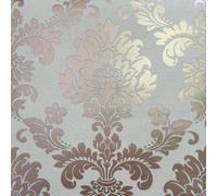 Papier Peint Damassé En Quartz Rose Doré - Fine Decor FD42204 Paillettes