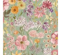 Papier peint de fleurs sauvages sage graveco