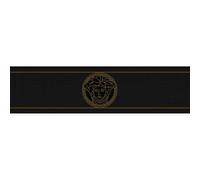 Papier peint de luxe exclusif Profhome 935224-GU bordure légèrement texturé avec un dessin graphique brillant noir or 0,65 m2