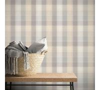 Arthouse Glue The Paper 901902 Rouleau de papier peint Motif carreaux Gris