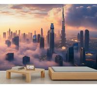 Papier peint de ville de New York, papier peint d'architecture urbaine pour salon, chambre à coucher, bureau, hôtel, bar, décoration de plafond - 250 x 175 cm