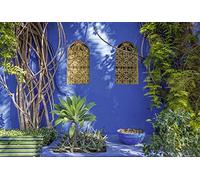 Papier Peint déco poster BLEU MAJORELLE 3 x 2,70 m | Déco et photo murale XXL Qualité HD Scenolia