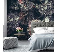 Papier Peint Décor Floral Noir 123x86 inch Mural Mur Chambre Consalnet