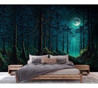 Papier Peint Décor Géant Murale Photo Botanical Vert Foncé 312x219 cm