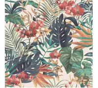Papier peint - DECORAMA - 8258 - Vinyle - Intissé - Motif Jungle Orchidée Crème