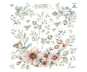Papier peint Dekornik Meadow Flowers Pastel/Return to Innocence Blanc 100x100 cm