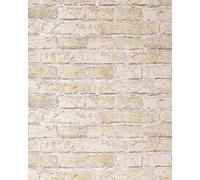 Papier peint design vintage rustique EDEM 583-20 aspect mur de briques bricks brix beige sable