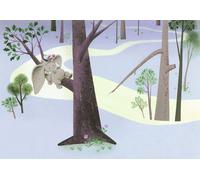Papier peint Disney Dumbo bleu et marron - 610798 - 400 x 280 cm