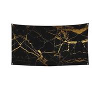 Papier peint doré et noir - Bannière de cadeaux de vacances, décoration à suspendre pour fête de Noël, Halloween, fête