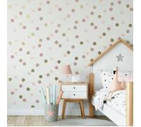 Papier Peint Dotty Polka Dot Rose Graham et Marron 108565 - Rose / Blanc / Or